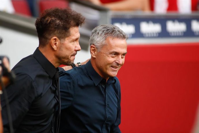 Diego Pablo Simeone y Fran Escribá