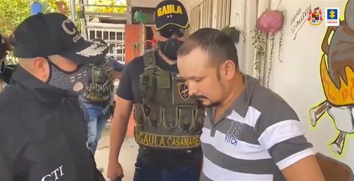 Detención del expolicía Wilmer Alarcón por parte de la Fiscalía y Gaula de Colombia