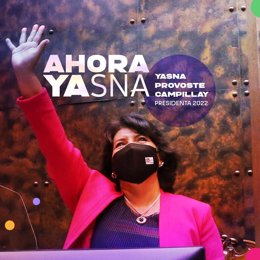 La candidata presidencial de la coalición Unidad Constituyente a las elecciones de noviembre de 2021, Yasna Provoste