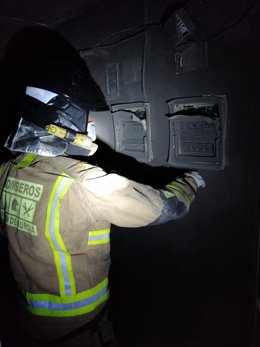Bomberos intervienen en un incendio en Mazarrón