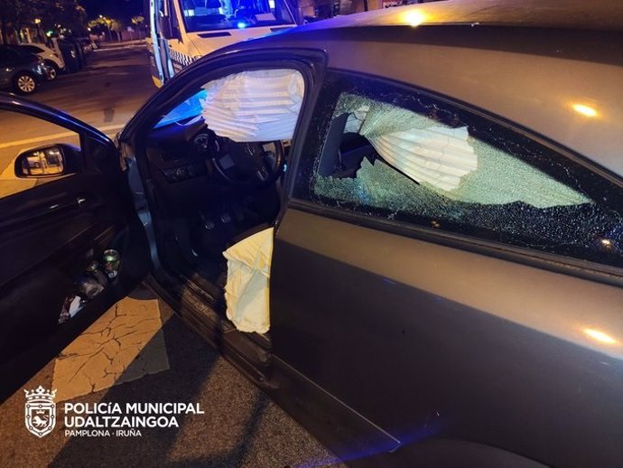 Doce accidentes con tres heridos el fin de semana en Pamplona.