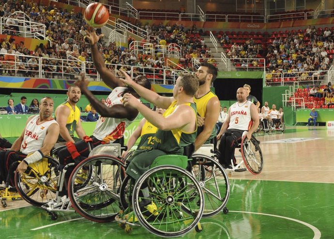 Archivo - España-Australia en el baloncesto en silla de ruedas de Río 2016