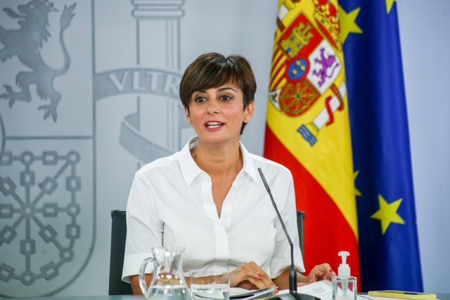 Imagen de archivo de la ministra Portavoz, Isabel Rodríguez, en rueda de prensa
