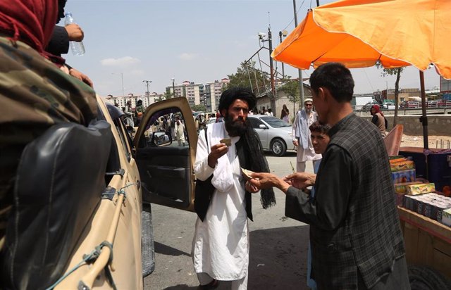 Milicianos talibán en Kabul.