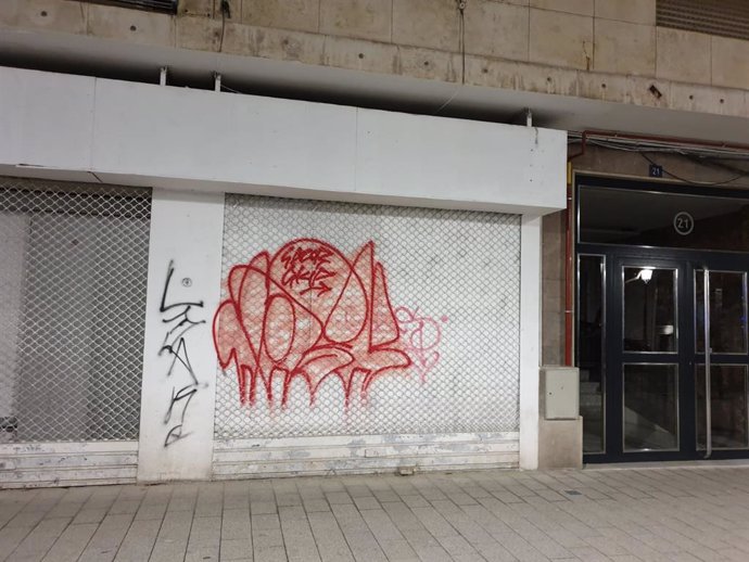 Pintada en una calle de Albacete