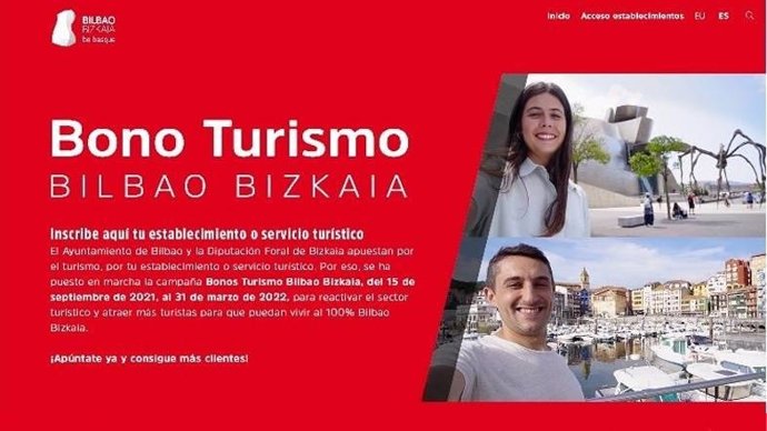 Imagen de la campaña de bonos de turismo Bilbao Bizkaia.
