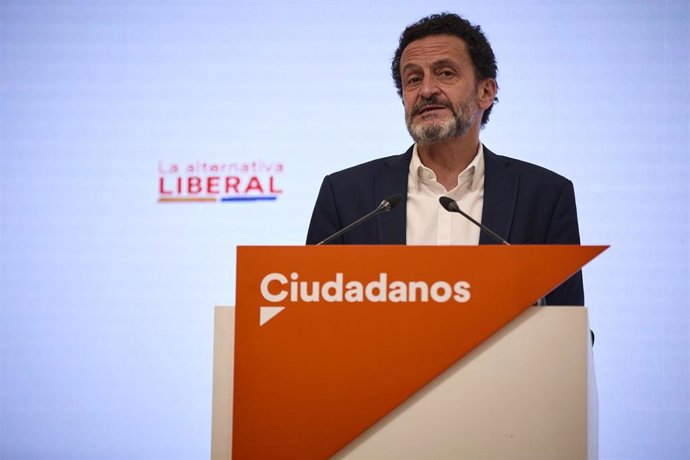 Archivo - El vicesecretario general y portavoz del Comité Ejecutivo de Ciudadanos, Edmundo Bal, durante una rueda de prensa.