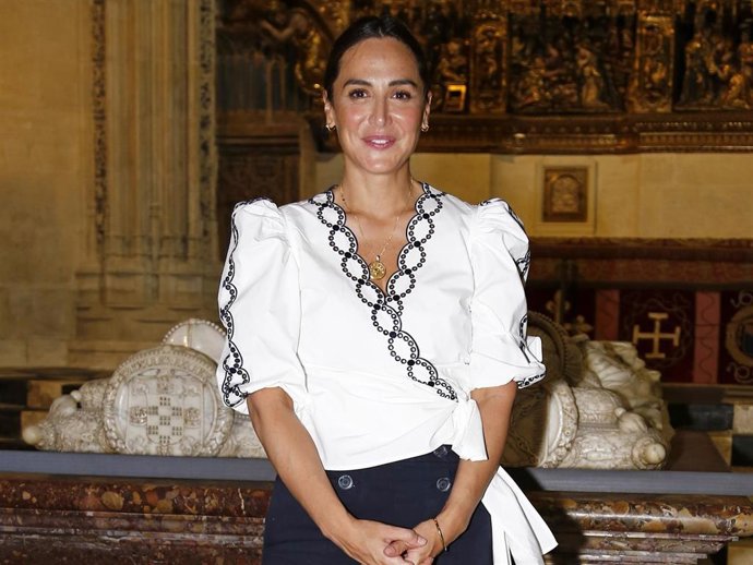 Archivo - Tamara Falcó participa en 'Los diálogos en la catedral para la concordia', a 28 de julio de 2021, en Burgos, Castilla y León, España