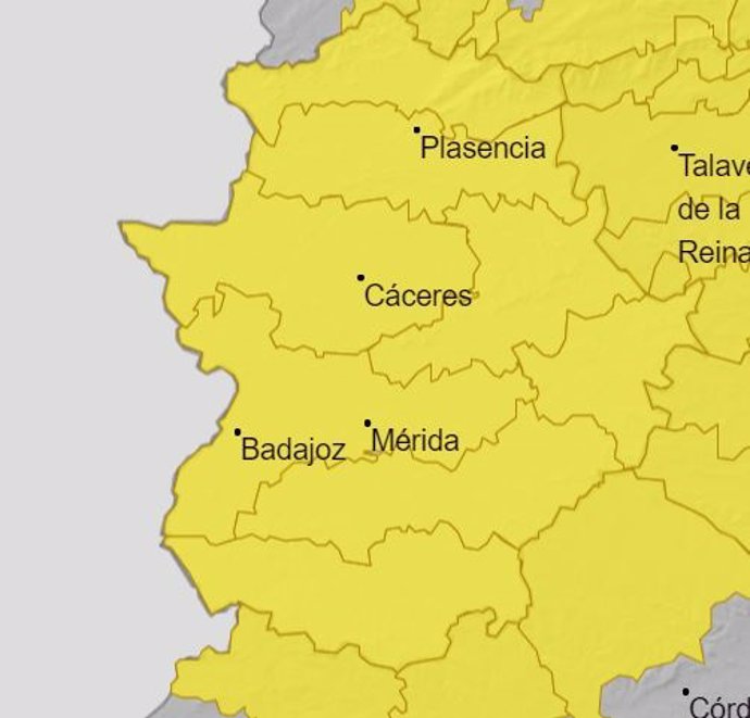 Extremadura permanecerá en alerta por tormentas