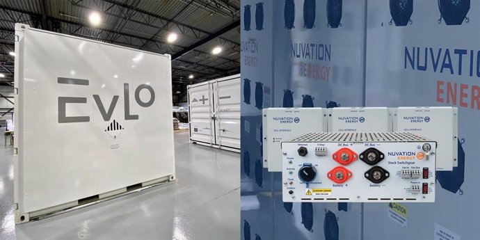 An EVLO energy storage system and a Nuvation battery management system.
