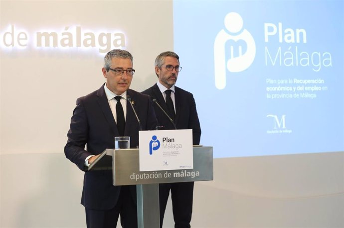 Salado y Maldonado durante la presentación del Plan Málaga en una imagen de archivo