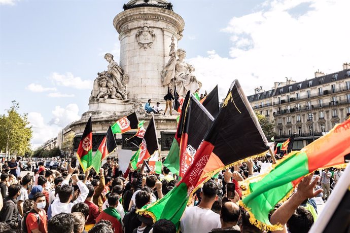 Manifestación en París en solidaridad con Afganistán