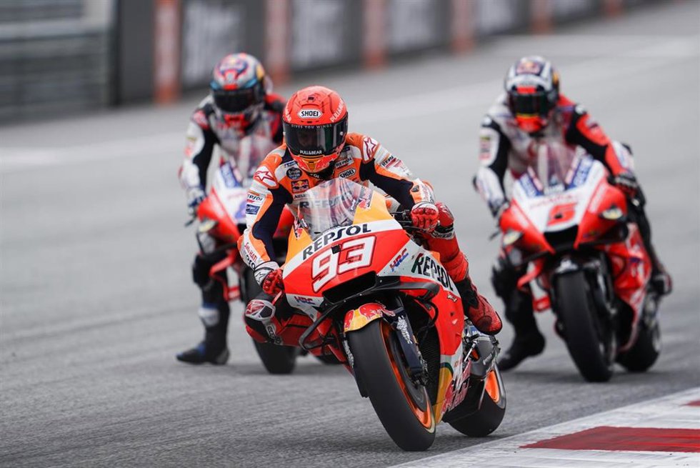 El piloto de MotoGP Marc Márquez (Repsol Honda) en el GP de Austria 2021