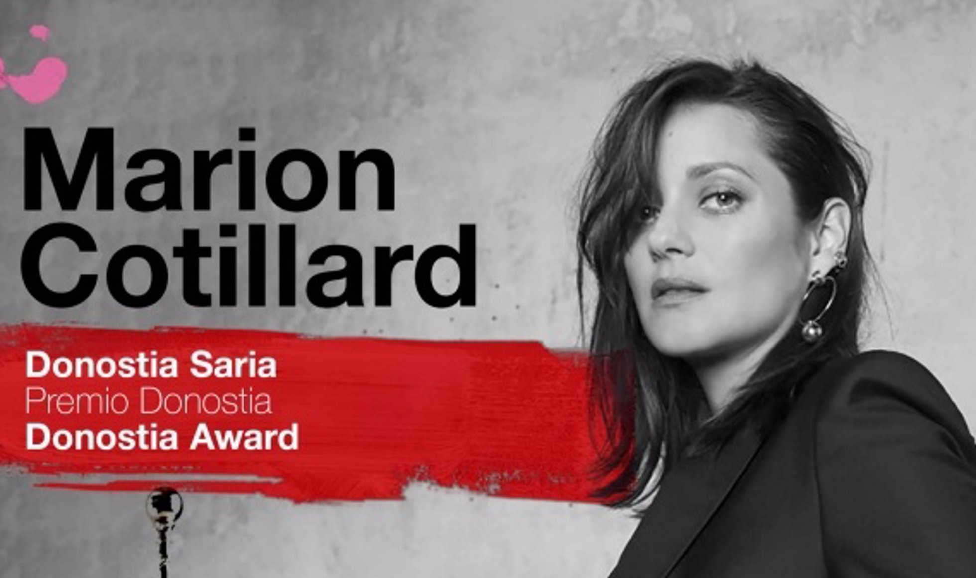 Marion Cotillard recibirá el Premio Donostia.