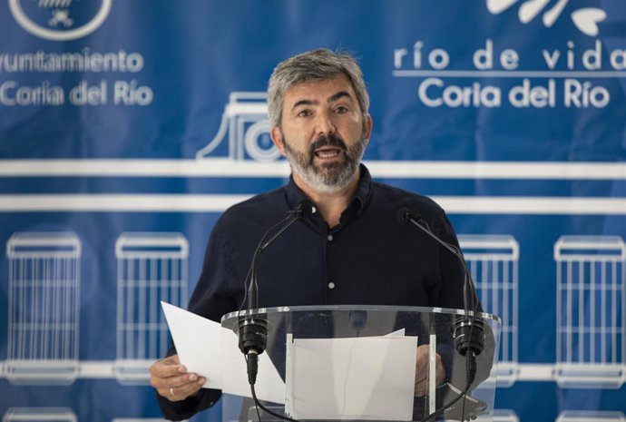 El alcalde de Coria del Río, Modesto González, en una comparecencia reciente