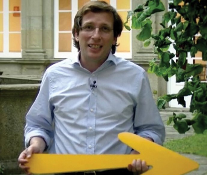 El portavoz del Partido Popular y alcalde de Madrid, José Luis Martínez Almeida, en un vídeo promocional del Camino hecho por el PPdeG