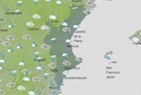 Valencia y Castellón están en aviso amarillo por chubascos y tormentas localmente fuertes