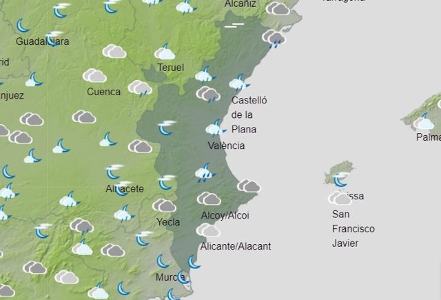 El tiempo en la Comunitat Valenciana.