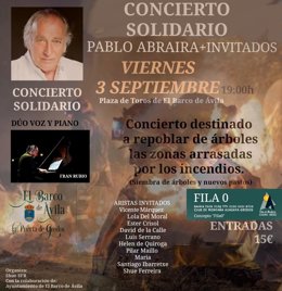 Cartel de la actuación en El Barco de Ávila.