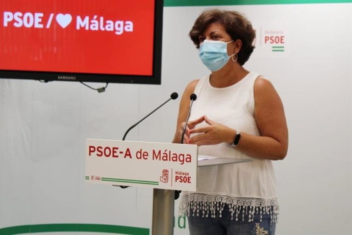 Archivo - Imagen de archivo de Fuensanta Lima, vicesecretaria general del PSOE de Málaga, en rueda de prensa