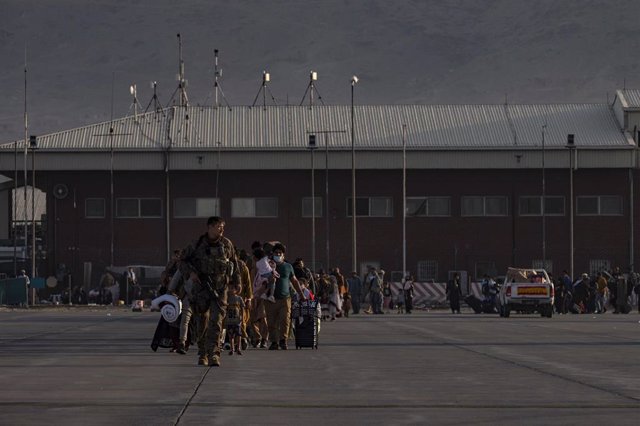Trabajos de evacuación de Estados Unidos en el aeropuerto de Kabul