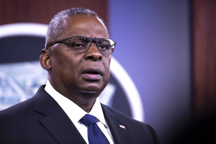 18 August 2021, US, Arlington: US Secretary of Defence Lloyd Austin speaks during a press conference on the situation in Afghanistan at the Pentagon. Photo: Ssgt. Julian Kemper/Dod/Planet Pix via ZUMA Press Wire/dpa