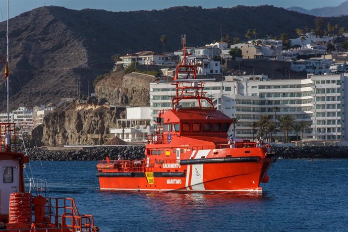 La guardamar Talía en misión de rescate a 25 de agosto de 2021, en Arguineguín (Gran Canaria), Islas Canarias.