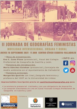 Jornadas en septiembre de Geografías Feministas organizadas por el Colegio de Profesionales de Geografía de CyL.