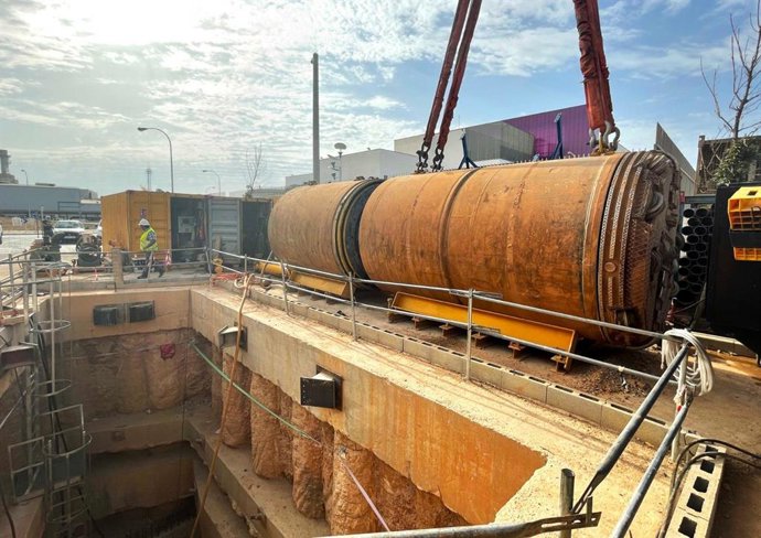 Tuneladora para la excavación del nuevo tramo del colector interceptor.