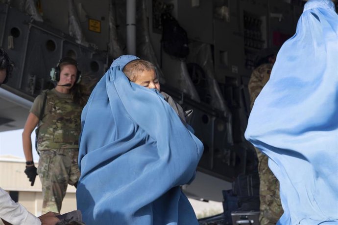 Operaciones de evacuación en el aeropuerto de Kabul