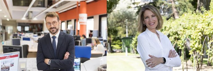 Archivo - Los periodistas Marc Sala y Silvia Intxaurrondo