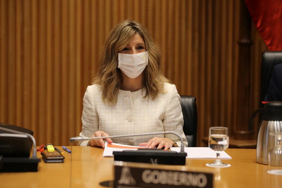 Archivo - La ministra de Trabajo, Yolanda Díaz, en el Congreso.