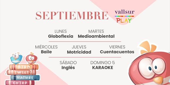 3. COMUNICADO: Vallsur da la bienvenida al nuevo curso con multitud de actividades y talleres para el mes de septiembre