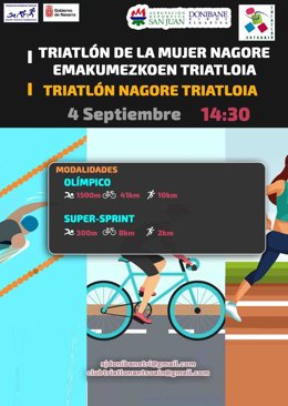 Cartel del triatlón.
