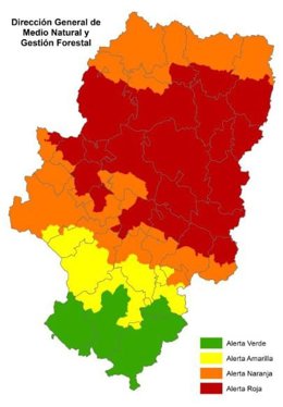 Alerta roja de peligro de incendios forestales en varias zonas de Aragón.