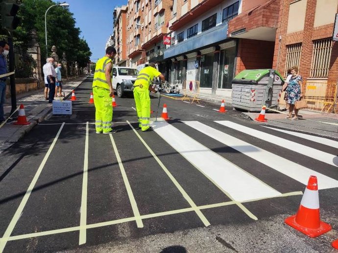 Finalización de las obras de saneamiento en la Avenida Valladolid de Soria.
