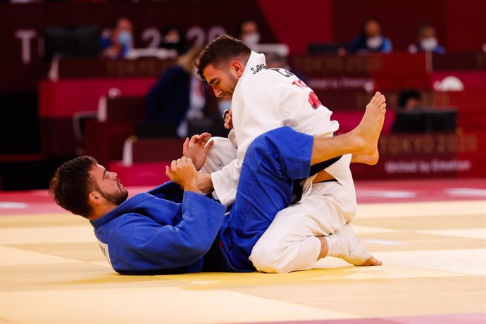 El judoca español Sergio Ibáñez durante su participación en los Juegos Paralímpicos de Tokio