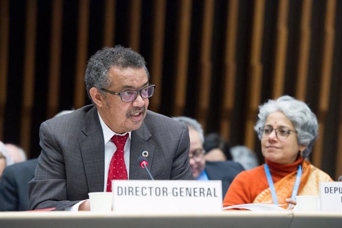 Archivo - El director general de la Organización Mundial de la Salud, Tedros Adhanom Ghebreyesus