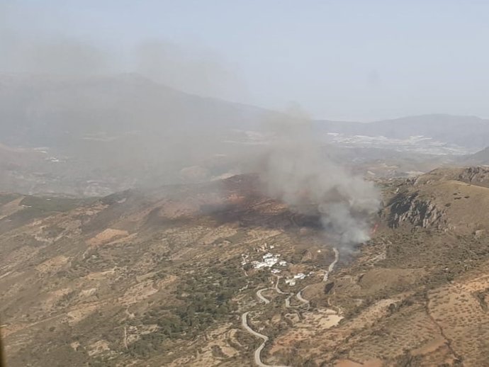 Incendio forestal en Murtas