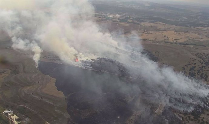 Incendio Forestal en la localidad burgalesa de Masa.