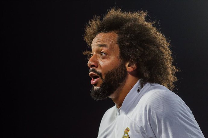 Archivo - Marcelo Vieira of Real Madrid protest to linyera during La Liga football match played between Real Madrid CF and Sevilla FC at Alfredo di Stefano stadium on May 09, 2021 in Madrid, Spain.