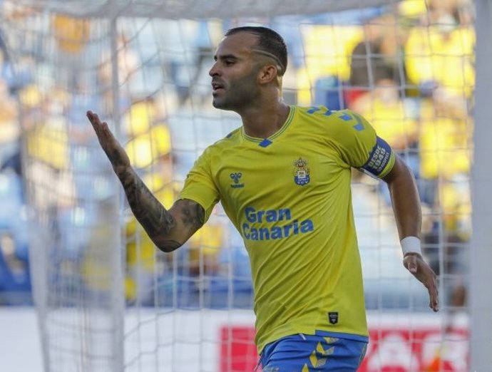 Jesé Rodríguez celebra un gol con Las Palmas