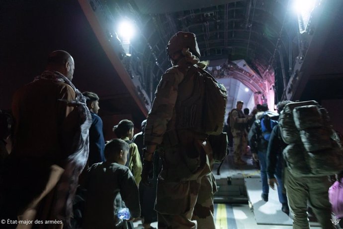 Misión de evacuación de Francia desde el aeropuerto de Kabul.