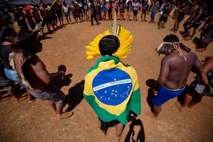 Protesta indégena en Brasilia