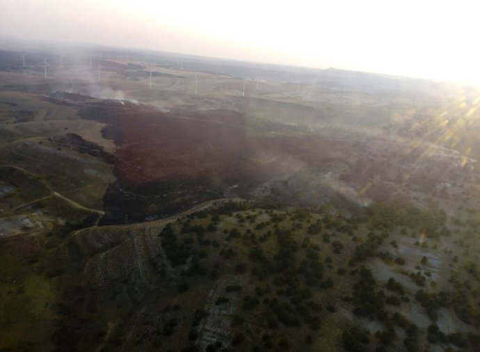 Incendio en la localidad burgalesa de Masa.