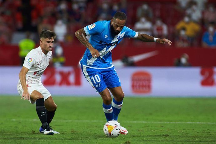 Tiago Manuel Dias "Bebe", del Rayo Vallecano, en el partido de la primera jornada ante el Sevilla FC