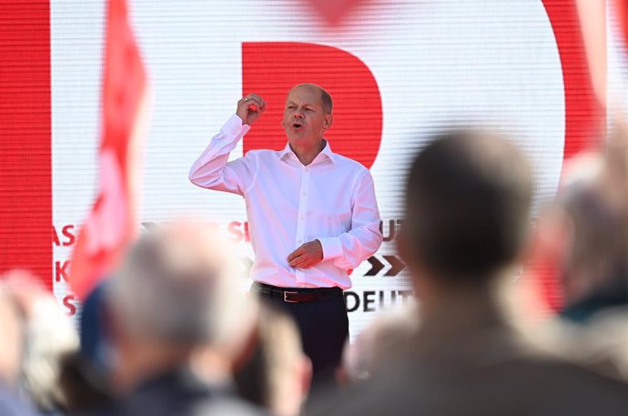El candidato a canciller del Partido Socialdemócrata alemán (SPD), Olaf Scholz