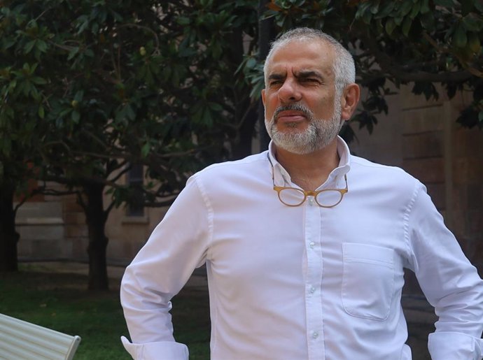 El líder de Cs a Catalunya, Carlos Carrizosa, en una entrevista d'Europa Press.