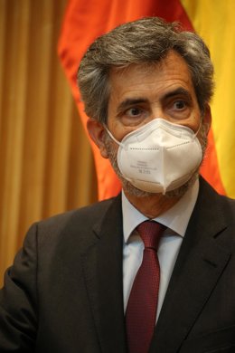 Archivo - El presidente del CGPJ, Carlos Lesmes, durante una jornada en el Congreso de los Diputados sobre el Estado Abierto, a 17 de mayo de 2021, en Madrid (España). Con motivo de la Semana de la Administración Abierta, la Cámara Baja acoge hoy la jor