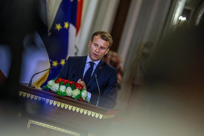 El presidente de Francia, Emmanuel Macron, de visita en Bagdad 